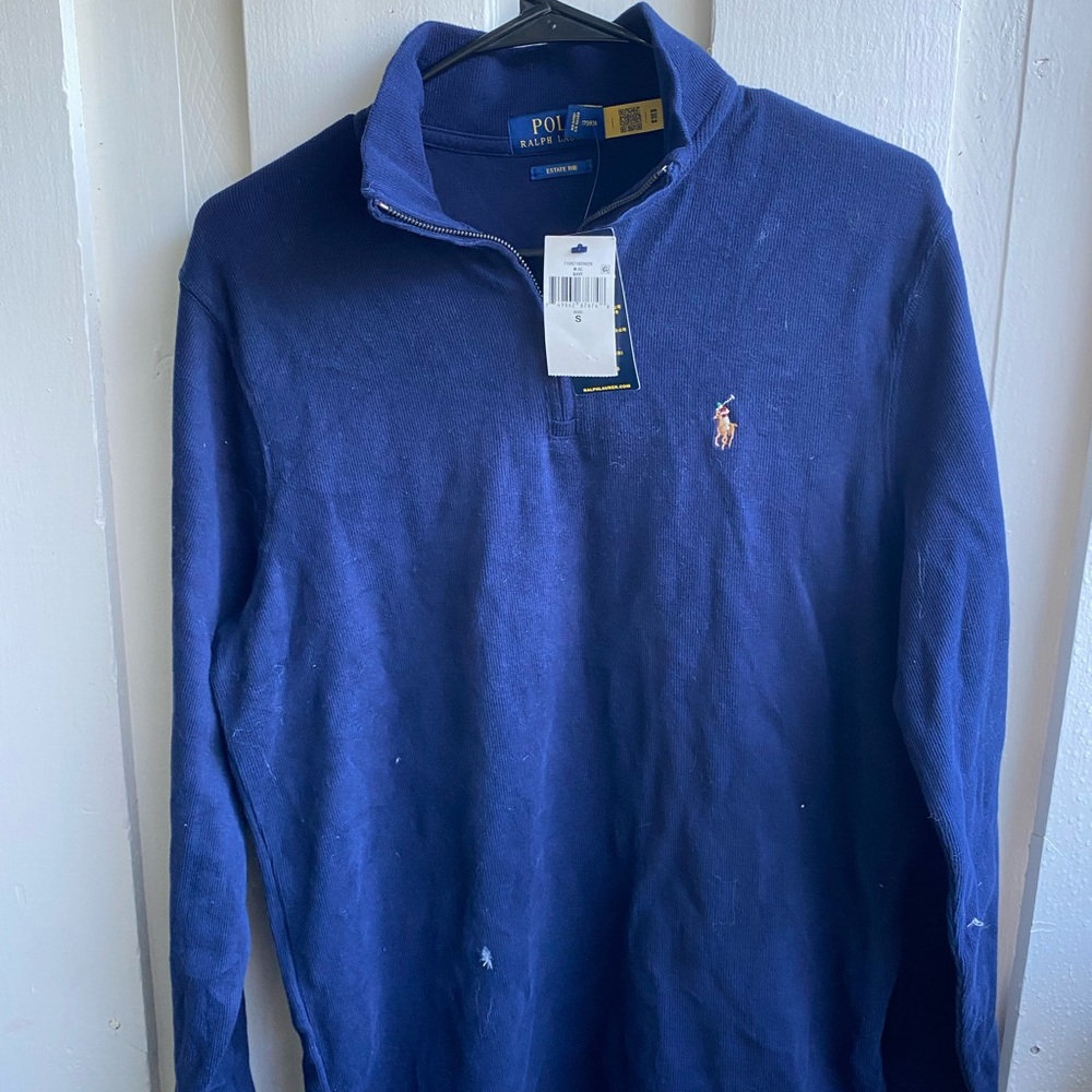 Ralph Lauren Estate Rib Navy Sweater